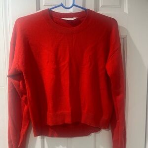 Everlane Cropped Cashmere Sweater - Small - Red